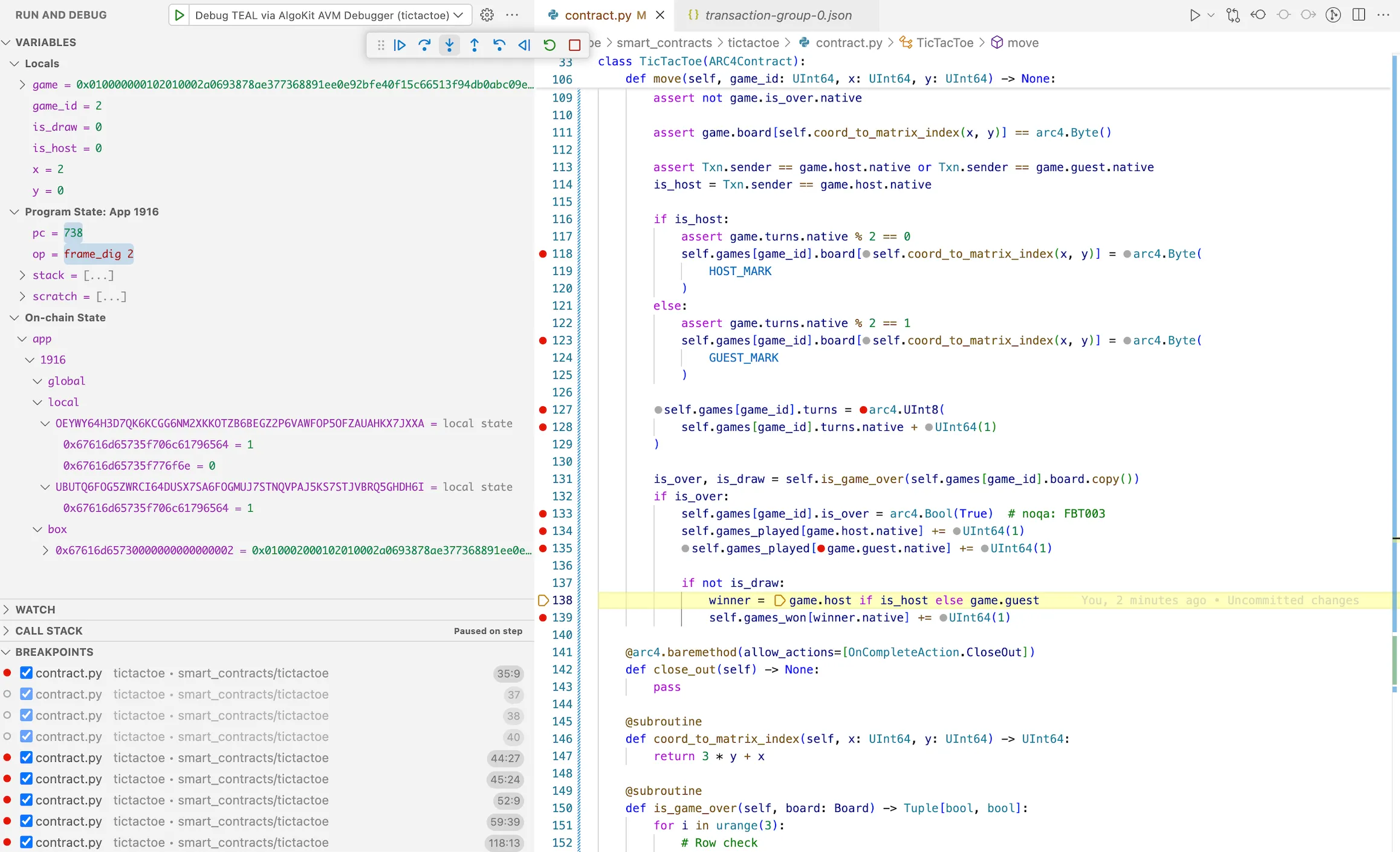 AVM Debugger Correct Code